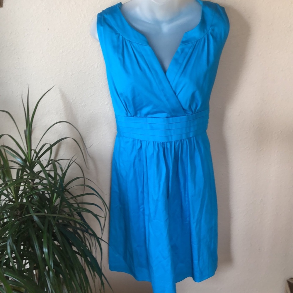 Size 14 teal blue cotton dress medium I. N. Studio medium summer dress